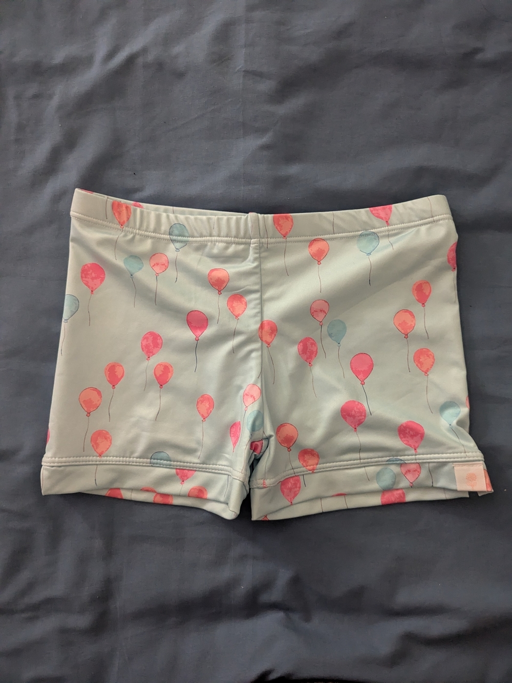 SweetHoney Light Blue Shorts Various Pink and Blue Balloon Print.
